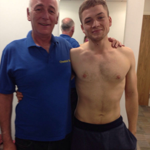 Chris with Taron Egerton